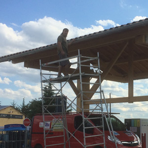 Rénovation des chéneaux chez Netto